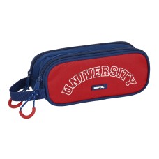 Double Carry-all Safta University Red Navy Blue (21 x 8 x 6 cm)