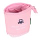 Pencil Holder Case Benetton Vichy Pink (8 x 19 x 6 cm)