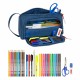 School Case with Accessories Munich Soon Blue (32 Pieces)