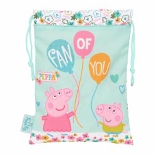 Portameriendas Peppa Pig Cosy corner Saco Azul claro (20 x 25 cm)