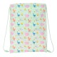 Backpack with Strings Safta Granja White Green (26 x 34 x 1 cm)