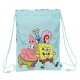 Bolsa Mochila con Cuerdas Spongebob Stay positive Azul Blanco (26 x 34 x 1 cm)