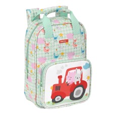 School Bag Safta Granja White Light Green (20 x 28 x 8 cm)