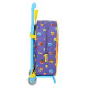 Mochila Escolar con Ruedas SuperThings Guardians of Kazoom Morado Amarillo (22 x 28 x 10 cm)