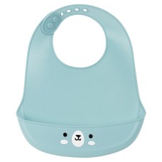 Bib Safta Bear Silicone Light Blue (21 x 2 x 26 cm)