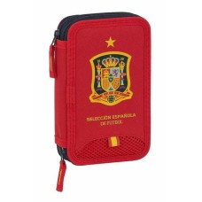 Plumier Doble RFEF M854 Rojo Deportivo 28 piezas 12.5 x 19.5 x 4 cm