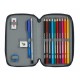 Double Pencil Case RFEF M854 Red Sporting 28 Pieces 12.5 x 19.5 x 4 cm