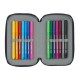 Double Pencil Case RFEF M854 Red Sporting 28 Pieces 12.5 x 19.5 x 4 cm