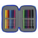 Plumier Doble Real Zaragoza Azul Deportivo 28 piezas 12.5 x 19.5 x 4 cm
