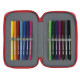 Plumier Doble Real Sporting de Gijón Rojo Deportivo 28 piezas 12.5 x 19.5 x 4 cm