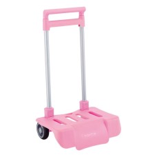 Folding Backpack Trolley Safta Pink