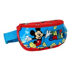 Riñonera Mickey Mouse Clubhouse Happy smiles Rojo Azul (23 x 14 x 9 cm)