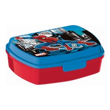 Fiambrera para Sandwich Spiderman Great power Plástico Rojo Azul (17 x 5.6 x 13.3 cm)