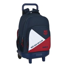 School Rucksack with Wheels F.C. Barcelona Corporativa Blue Maroon (33 x 45 x 22 cm)