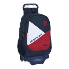 School Rucksack with Wheels F.C. Barcelona Corporativa Blue Maroon (32 x 44 x 16 cm)