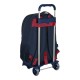 School Rucksack with Wheels F.C. Barcelona Corporativa Blue Maroon (32 x 44 x 16 cm)