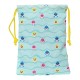 Portameriendas Baby Shark Beach Day Amarillo Azul claro (20 x 25 x 2 cm)