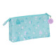Triple Carry-all Frozen Hello spring Light Blue 22 x 12 x 3 cm