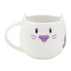 Taza con Plato Gorjuss Smitten kitten Blanco Negro Cerámica Posavasos Taza