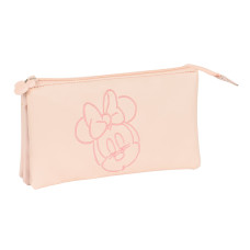 Triple Carry-all Minnie Mouse Baby Pink (22 x 12 x 3 cm)