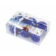 Christmas Bauble Frozen Memories 6 Units Blue White Plastic (Ø 8 cm)