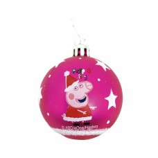 Bola de Navidad Peppa Pig Cosy corner Fucsia 10 Unidades Plástico (Ø 6 cm)