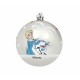 Christmas Bauble Frozen Memories Silver 10Units Plastic (Ø 6 cm)