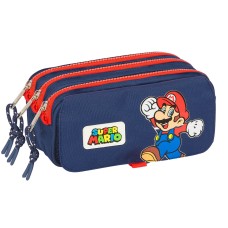 Triple Carry-all Super Mario World Navy Blue 21,5 x 10 x 8 cm