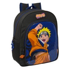 Mochila Escolar Naruto Ninja Azul Negro 32 x 38 x 12 cm