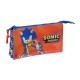 Triple Carry-all Sonic Prime Blue 22 x 12 x 3 cm