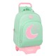 School Rucksack with Wheels BlackFit8 Moon Green 32 x 42 x 15 cm