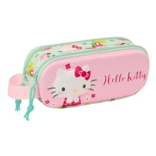 Double Carry-all Hello Kitty Green Pink 21 x 8 x 6 cm 3D