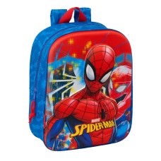 School Bag Spider-Man Red Navy Blue 22 x 27 x 10 cm 3D