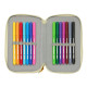 Triple Pencil Case Mufasa Green Beige 12,5 x 19,5 x 5,5 cm 37 Pieces