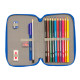 Plumier Doble Cars Race ready Azul 12.5 x 19.5 x 4 cm (28 piezas)
