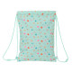 Bolsa Mochila con Cuerdas Safta Caracol Turquesa 26 x 34 x 1 cm