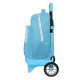 Mochila Escolar con Ruedas Benetton Spring Azul cielo 33 X 45 X 22 cm