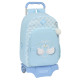 Mochila Escolar con Ruedas Glow Lab Cisnes Azul 30 x 46 x 14 cm