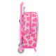 Mochila Escolar con Ruedas Barbie Love Rosa 22 x 27 x 10 cm