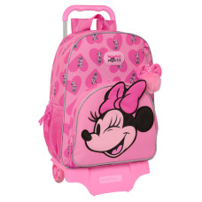 Mochila Escolar con Ruedas Minnie Mouse Loving Rosa 33 x 42 x 14 cm