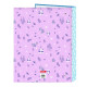Carpeta de anillas Frozen Cool days Violeta Azul cielo A4 26.5 x 33 x 4 cm