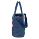 Bolso Benetton Denim Azul 40 x 31 x 17 cm
