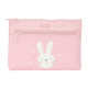 Estuche Escolar Safta Bunny Conejo Rosa 23 x 16 x 3 cm