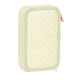 School Case with Accessories Glow Lab Magic flow Beige 12.5 x 19.5 x 4 cm (28 Pieces)