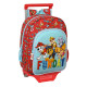 Mochila Escolar con Ruedas The Paw Patrol Funday Azul Rojo 26 x 34 x 11 cm