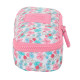 Estuche Escolar Moos Flores Multicolor 22 x 5 x 8 cm