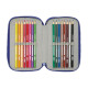 Triple Pencil Case F.C. Barcelona 24/25 Maroon Navy Blue 12,5 x 19,5 x 5,5 cm 36 Pieces