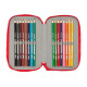 Triple Pencil Case Atlético Madrid Red 12,5 x 19,5 x 5,5 cm 36 Pieces