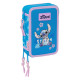 Plumier Triple Lilo & Stitch Hawaii Azul 12,5 x 19,5 x 5,5 cm 36 Piezas