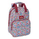 School Bag Nait Nait Flores coimbra burdeos Burgundy 20 x 28 x 8 cm